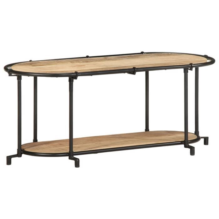 VidaXL TV Stand 100x42x40 Cm Solid Raw Mango Wood, TV Bench, Hi-fi Cabinet, TV Console, TV Buffet, Multimedia Cabinet, 4013488