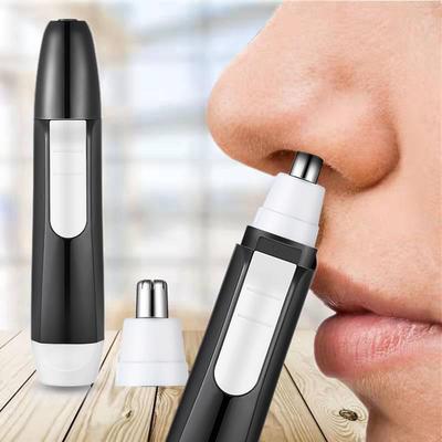 Electric Nose & Eyebrow Trimmer - Compact Shaving Device and Scissors for Nose Hair Grooming