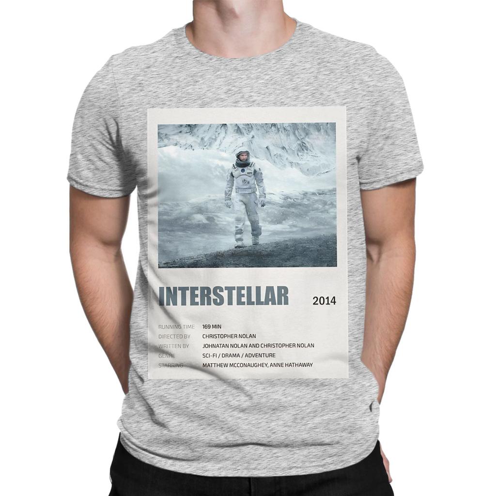 Iinterstellar movie poster vintage Novelty Graphic 100 Cotton TShirt Iinterstellar Tops Tees For Unisex