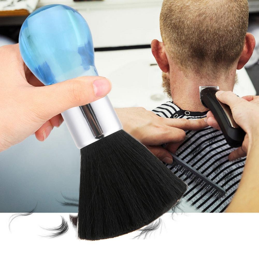 Comfortable Handle Hair Clean Hairbrush Soft Neck Face Duster Brush Barber Salon