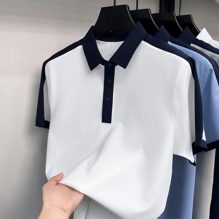 Men s Short Sleeve Polo Shirt Summer Lapel Collar T-Shirt M