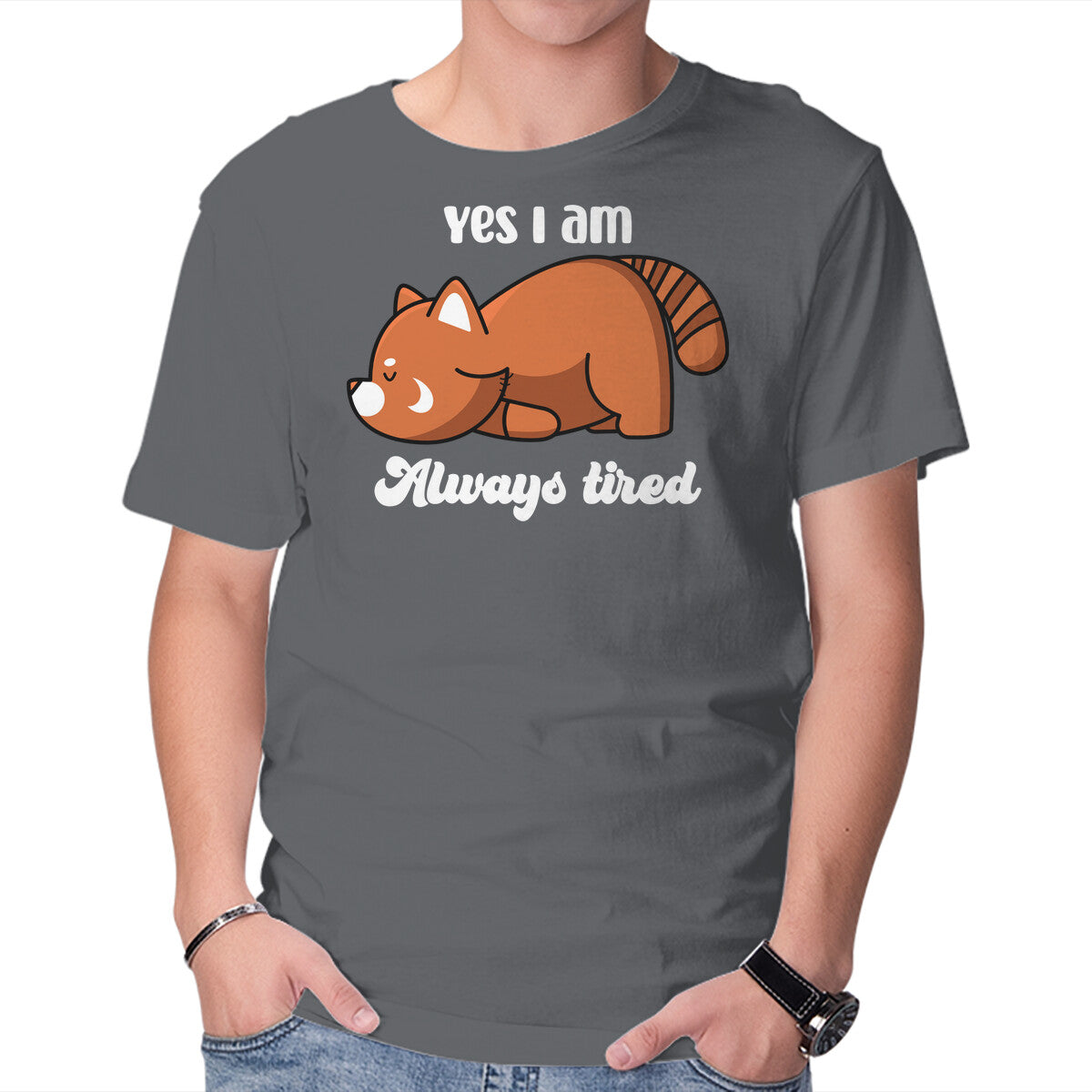 Unisex Crew Neck T-Shirt I Am Always Tired Graphic Short Sleeve Casual Tee XXL