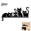 Office Bookshelf Wall Accents Metal Cat Door Topper Cute Cats Frame Decor Black Art Modern Sturdy Decorations Minimalist Home Decoration for Living