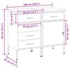 Workbench with Drawers 2 pcs Red and Grey 100 x 55 x 85 cm