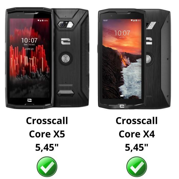 Gehärtetes Glas für Crosscall Core X4 / Core X5 [2er-Pack] Phonillico® Displayschutzfolie