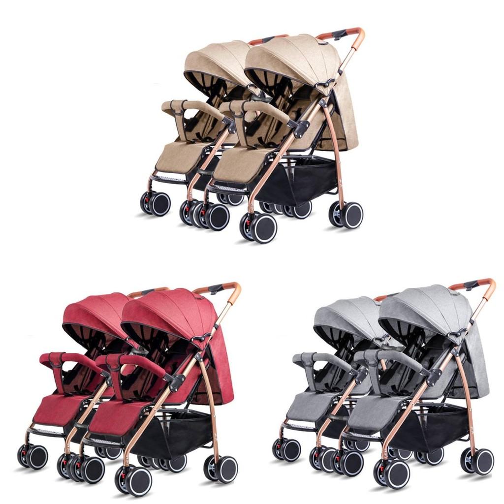 Baby Stroller Twins Lightweight Foldable Convertible Seat Outdoor Tools Gift