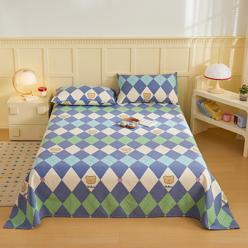 

Cotton Thickened Bed Sheet 1pc Plant Flowers Printed Single Double Top King Sheets Pure Cotton Single Size Kids Bed Linen 120x230cm 1pc