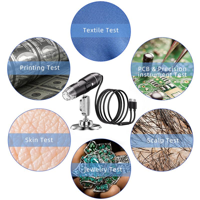 1600X 1000X 500X Digital Microscope Camera USB Microscope 1080P HD Microscope For Soldering Magnifier Cell Phone Repair