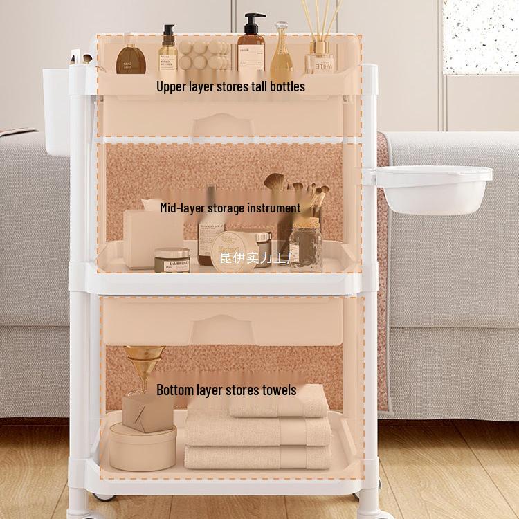 Wózek do salonu piękności: Dwupoziomowy wózek narzędziowy do przedłużania rzęs i artykułów do tatuażu