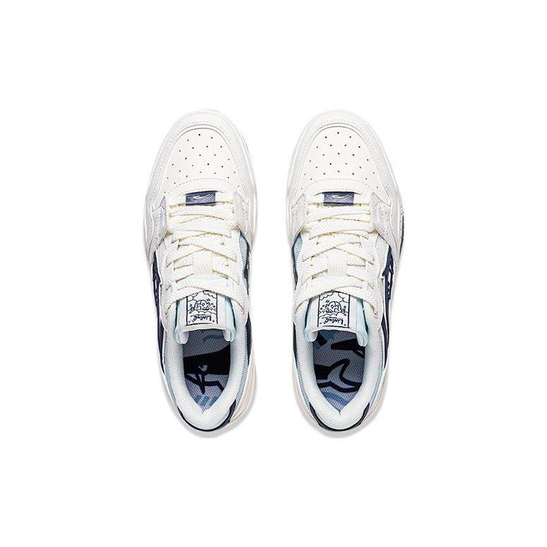 Li Ning Yuebai Ocean Abrasion Resistant Breathable Low top Skateboard Shoes Women's White AGCS252-16