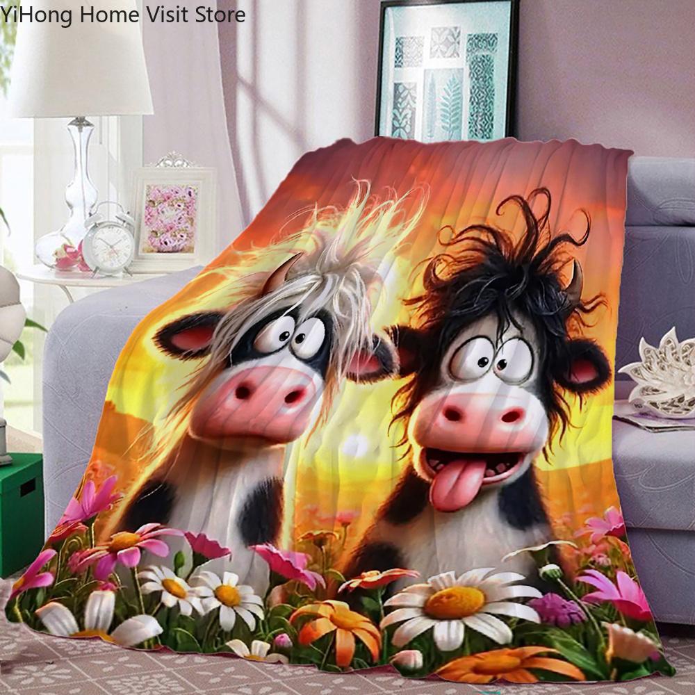 Throw Fluffy Soft Sofas Blankets Animal Cattle Home and Decoration Sofa Blanket Bedspread On the Bed Anime Bedspreads Picnic Nap