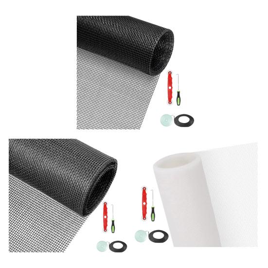 Window Screen Replacement Kit, Child-safe Window Screen, Fiberglass Mesh Roll for Sliding Screen Doors Patio Porch Screens