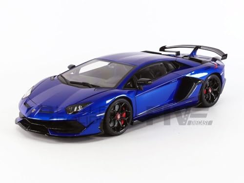 AUTOart 1/18 Scale Lamborghini Aventador SVJ Metallic Blue Finished Product 79174