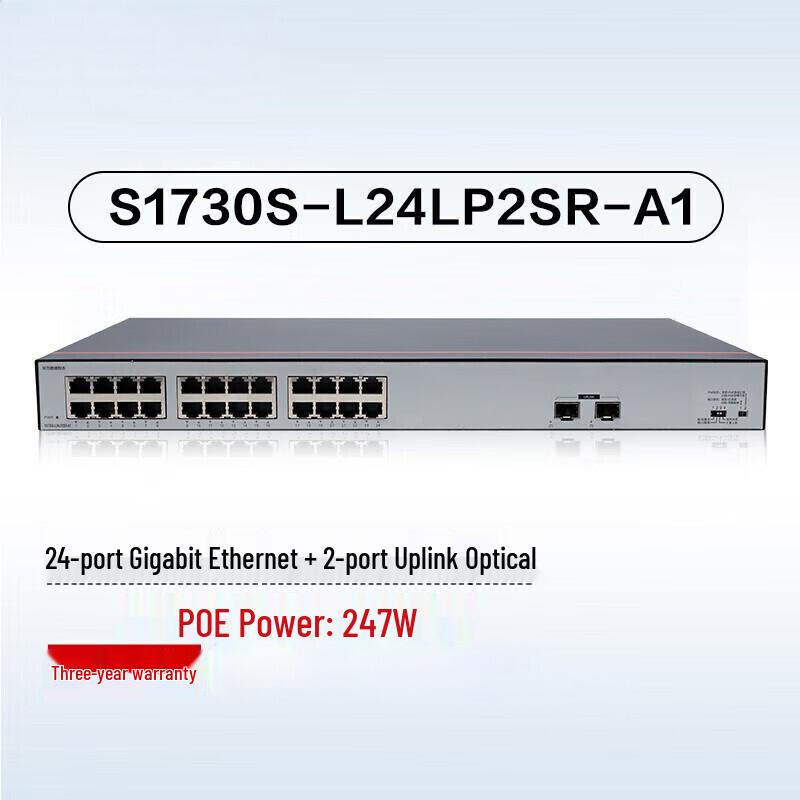 

Huawei S1730S-L24LP2SR-A1 24-Port Gigabit PoE Switch