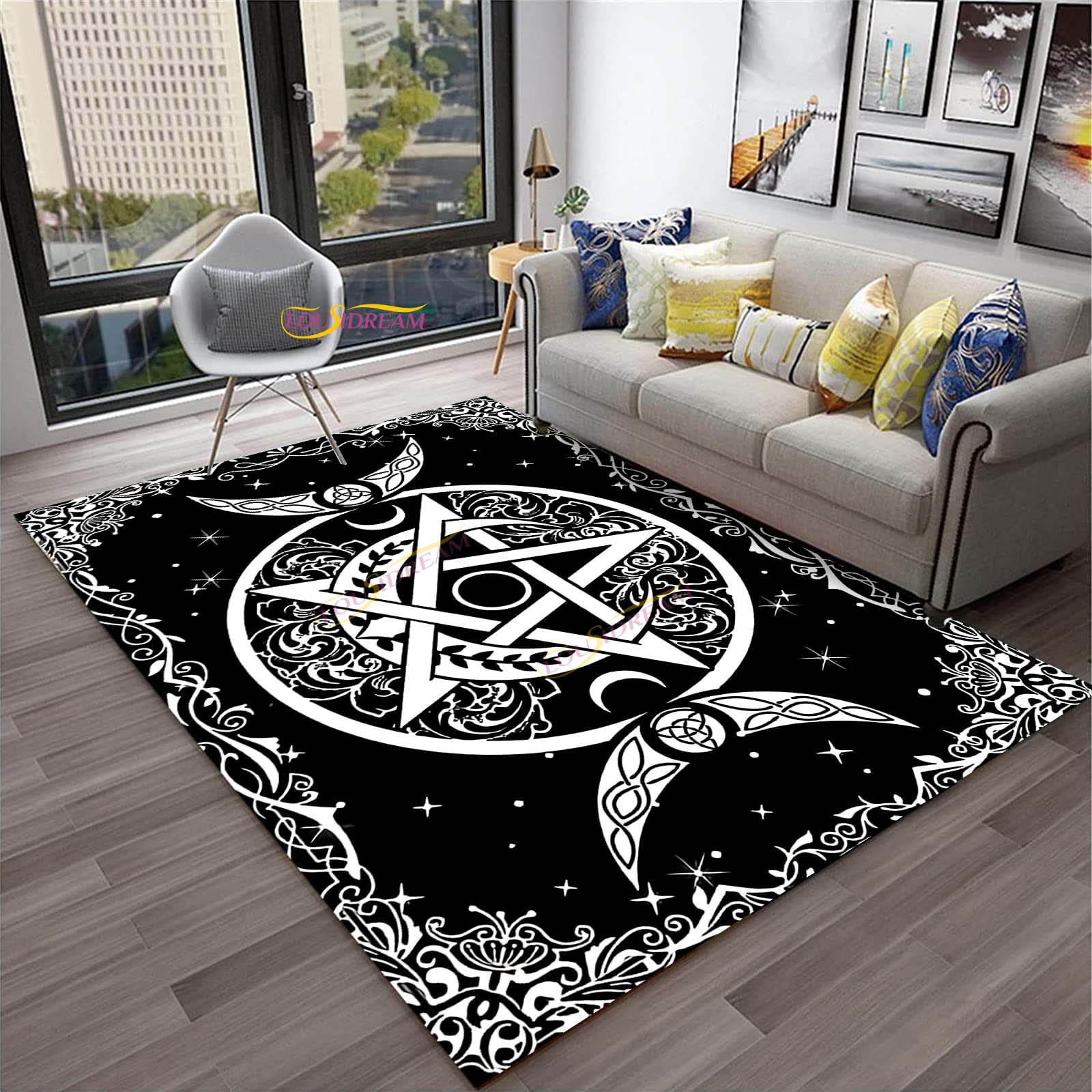 

3D фази Місяця Древо Життя Килимок Сонце і Місяць Килимок Богемський декор Килимки для Спальні Вітальні Домашнього гуртожитку Ігровий килимок Мультфільм 40cm x 60cm