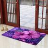 Elegant Lavender Floral Decorative Area Rug, Artistic Floor Mat for Living Room, Bedroom, Kitchen and Entryway Decor