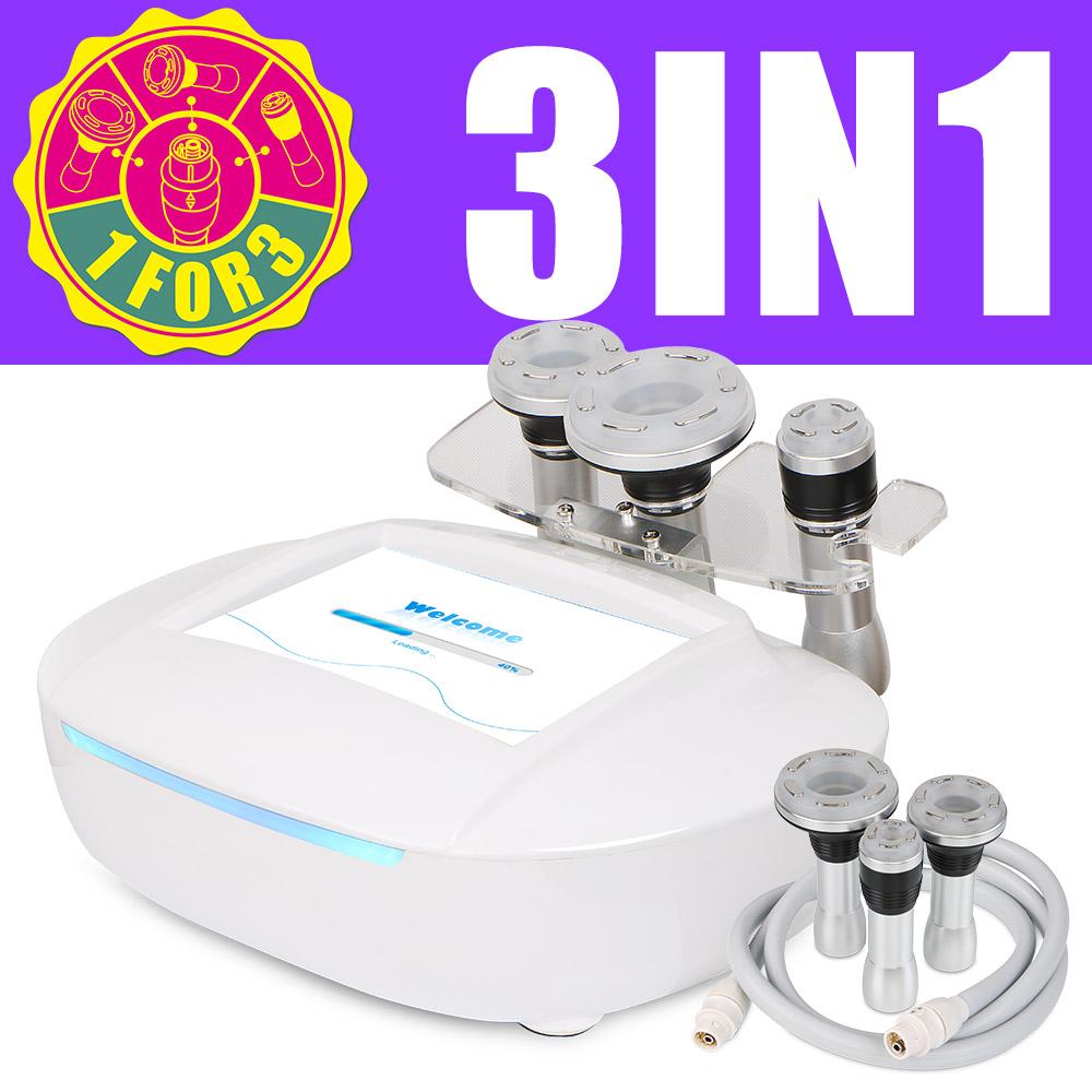 3 i 1 Vakuum RF Foton Hudstramning Kroppscellulittfjerning Slankemaskin