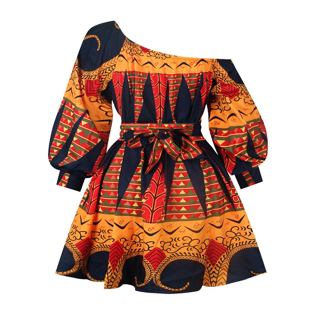 off shoulder long african dress