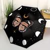 1pc Butterfly Night Sky Automatic Open/Close Umbrella, Portable Folding Umbrella for Everyday Use Yy250826085