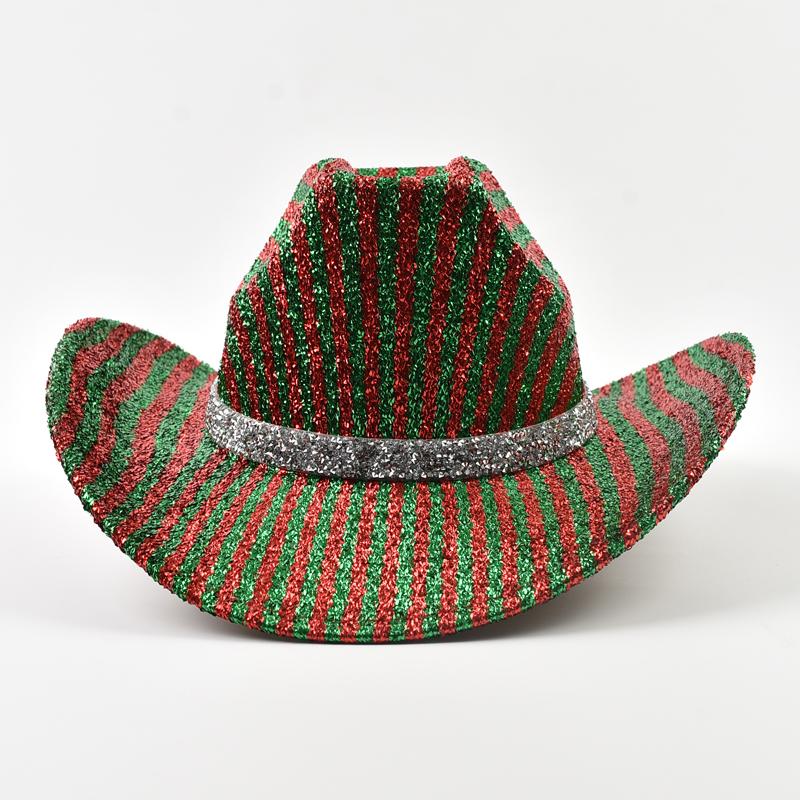 Women Men Cowgirl Hat Wide Brim Western Hats for Christmas Day Party Wedding Carnival Rave Party Travel
