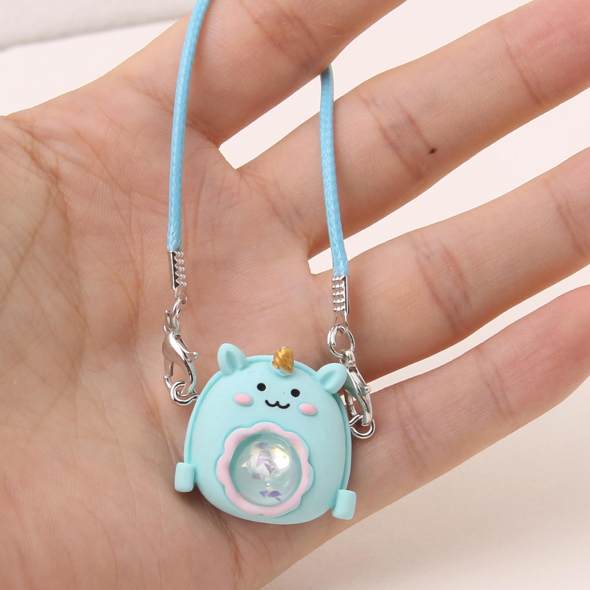 

Аксессуары для кукольного домика OB11: Кулон-единорог, школьный рюкзак и рюкзак через плечо для BJD-моделей морская волна