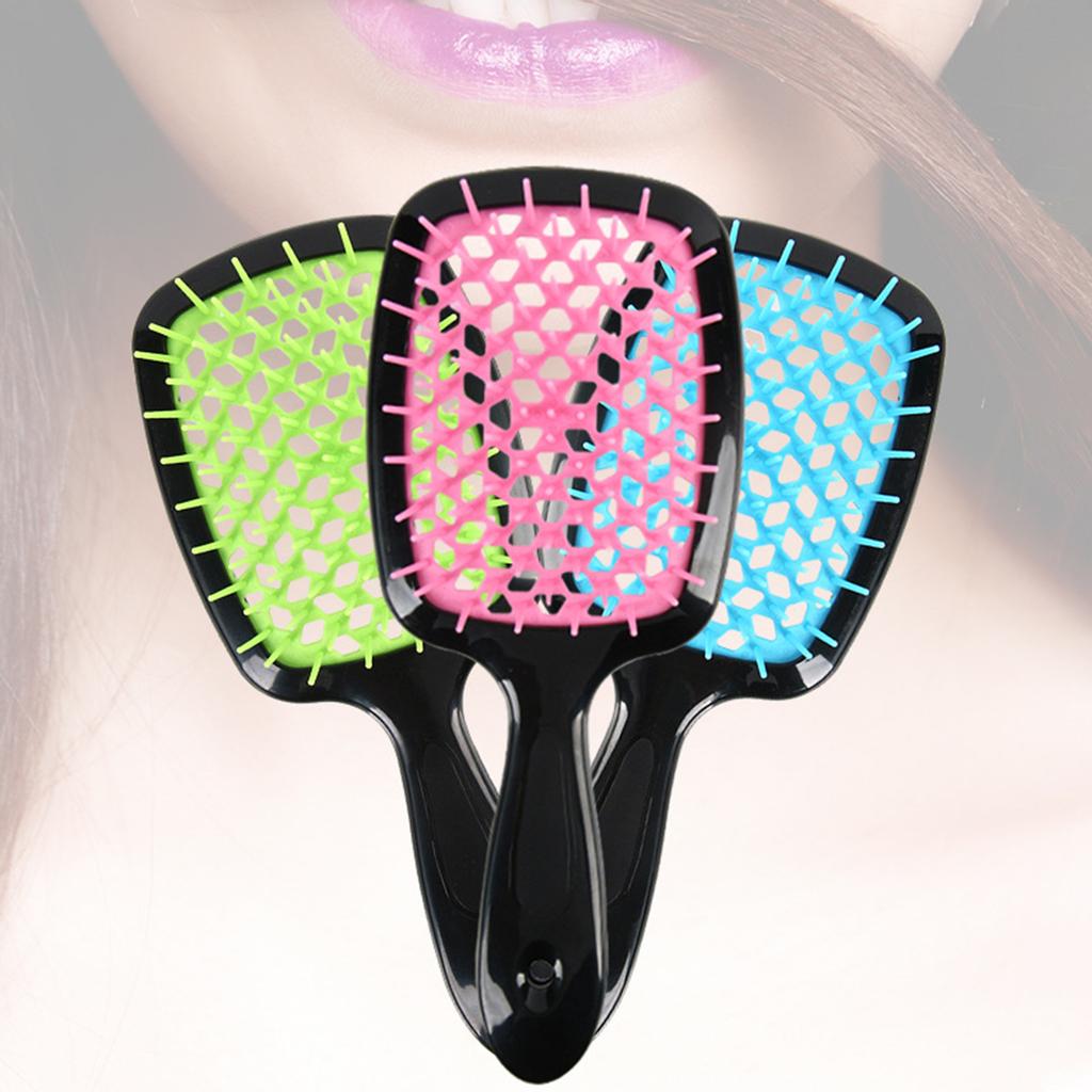 Casual Hollow Grid Fashion Clinging Dry Wet Use Scalp Massage Salon Hairstyle Tool Hairdressing Comb
