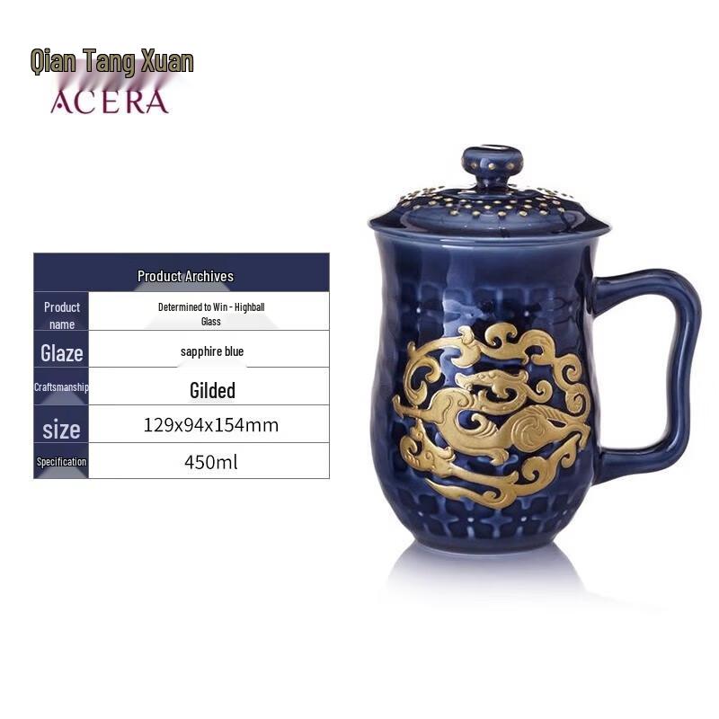 HW Living Porcelain  Bound to Win  Hand-Painted Mug