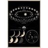 Prints Painting Solar System Map Moon Phases Lunar Chart Posters Wall Art Poster Room Home Decor Vintage Space Astronomy Canvas