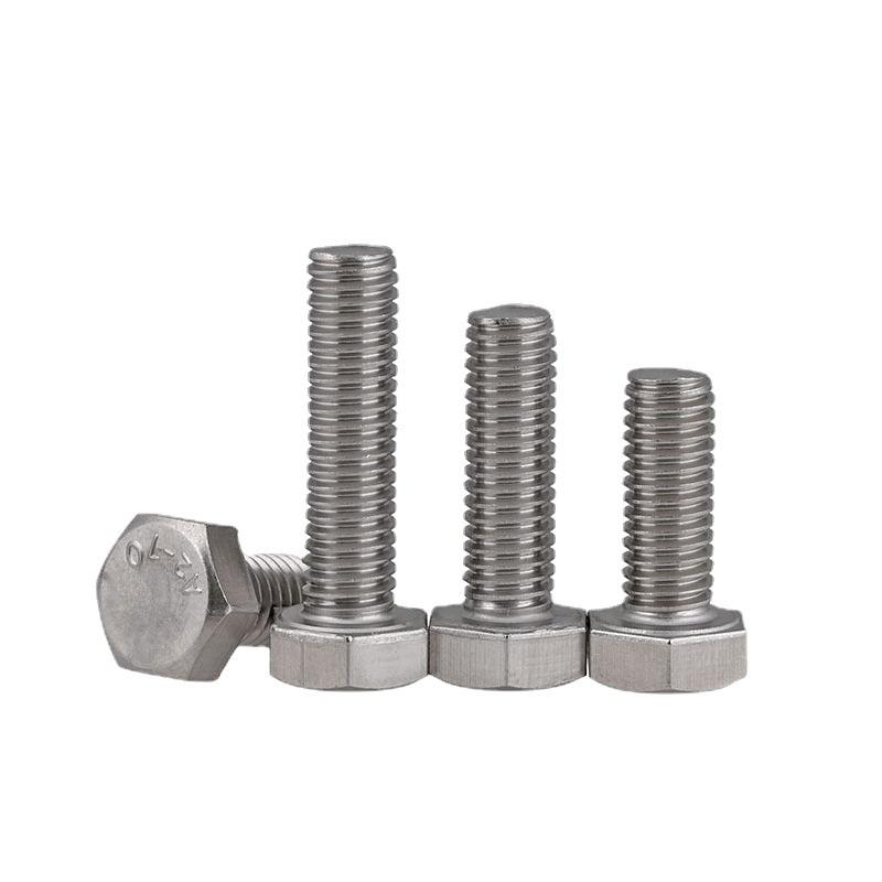 High-Strength Hex Head Bolt DIN933, 304 Stainless Steel for Large Machinery