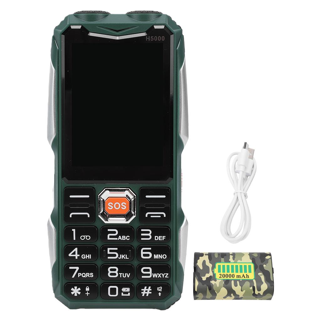 Unlocked 2G Phone Dual SIM Large Key Cell Phone with 2.8 Inch Screen 20000mAh Battery SOS MP3 Bluetooth FM Function