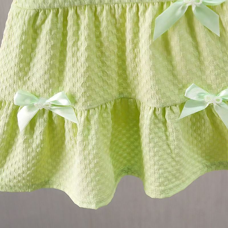 Fetițe 1-3 Ani Vara Rochie de Prințesă Set Două Piese Pantaloni Scurți Haine de Vară