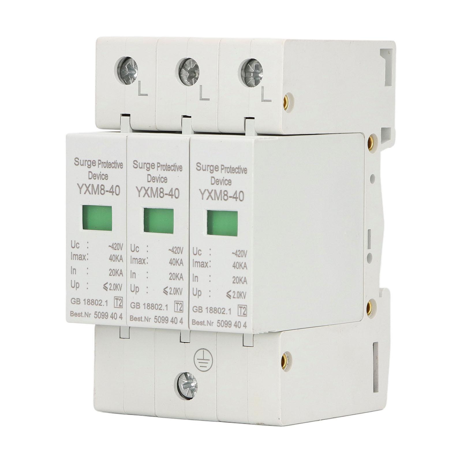 

Пристрій захисту від імпульсних перенапруг 3P 40KA 420V Захист від напруги Розрядник Захисник для безпеки