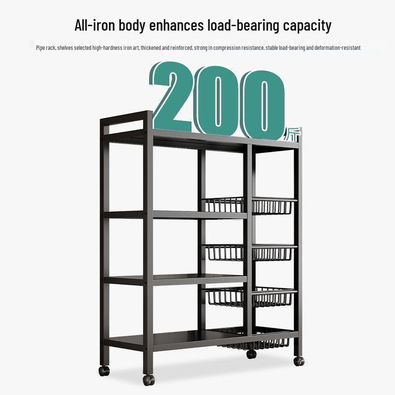 Floor-Standing Multi-Layer Kitchen Storage Rack for Fruits and Vegetables