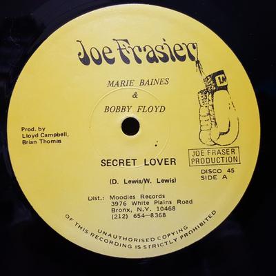 12inch Record MARIE BAINES  BOBBY FLOYD  GEORGE  Secret Lover NONE Joe Frasier US Reggae Ska  Dub Used