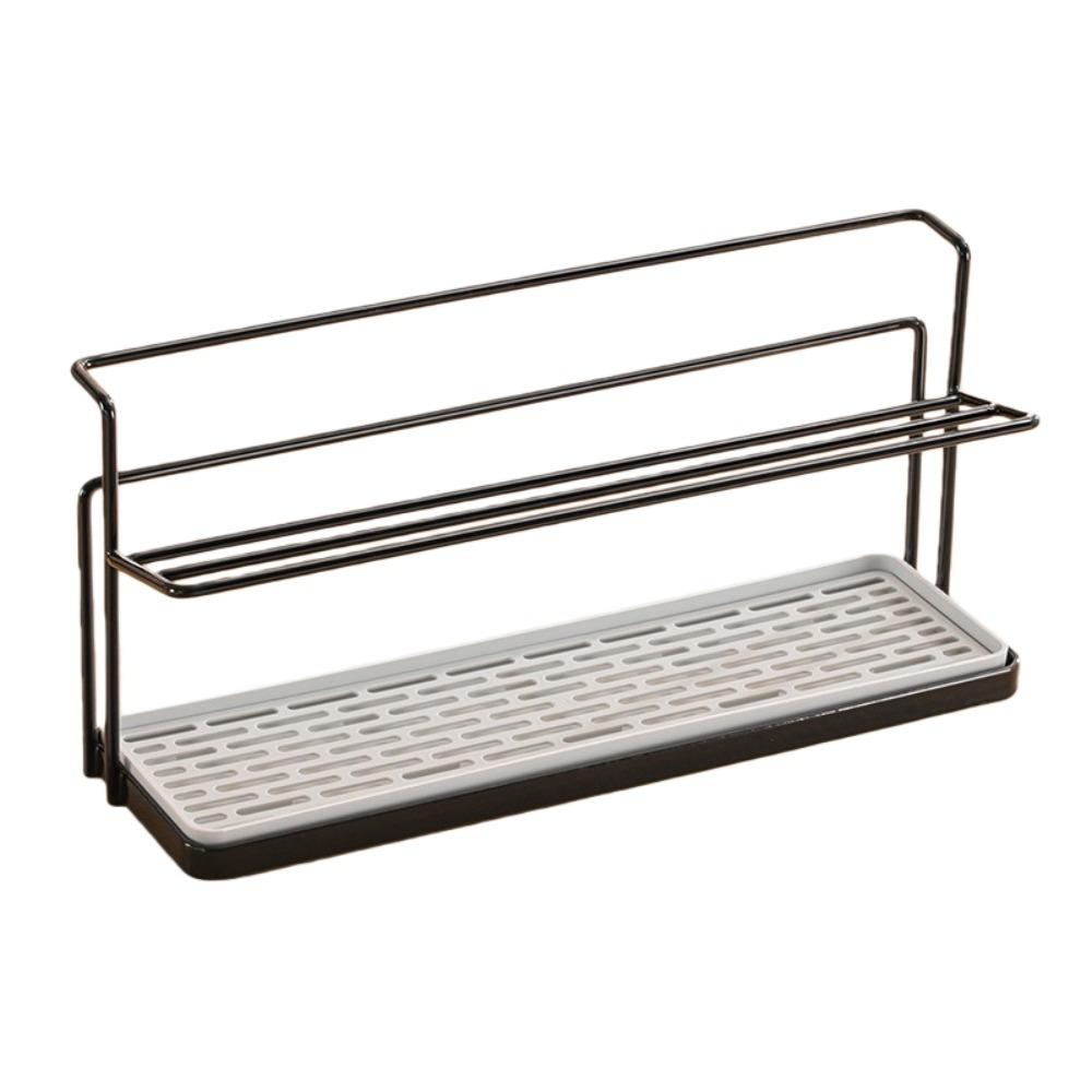 Sink Storage Rack 2Layer Cup Storage Rack Carbon Steel Cup Storage Tray Drain Cup Rack  Home