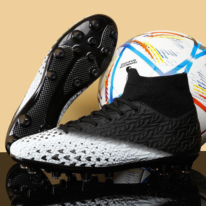 Мужские футбольные бутсы с длинными шипами и высокой лодыжкой — фото 4