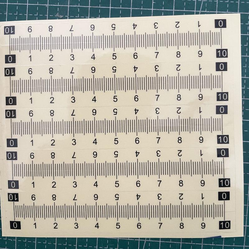Hot 10-piece Self-adhesive Ruler Set, Suitable For Office/study/sewing — Can Be Attached To Any Smooth Surface, Measuring Tool