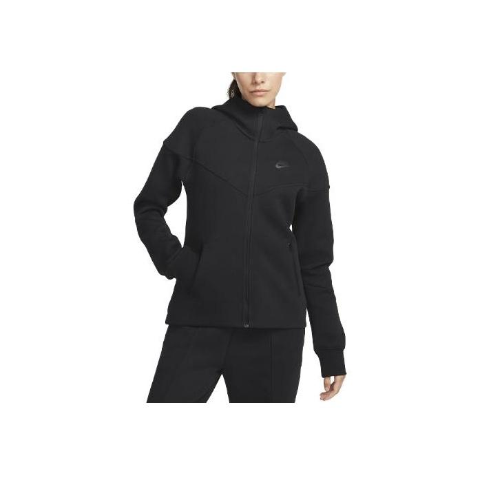 Nike Sportswear Womens Tech Fleece Windrunner Full-Zip Hoodie Black/Black Women Streetwear FB8338-010
