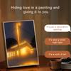 INS Deco Led Light Painting USB Plug Dimming Wall Artwork Table Lamp Gift Indoor Sunlight Window Wooden Photo Night Luminous