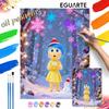 Digital Oil Painting Art Kit Winter Joy Character Handmade Coloring Painting Home Decor