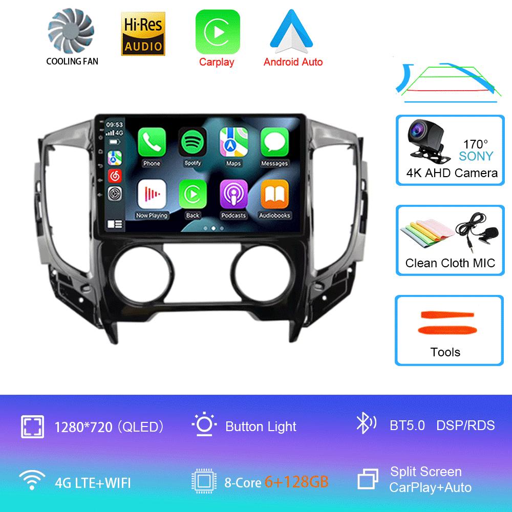 Android 14 Car Radio For Mitsubishi Pajero Sport 3 L200 2015 - 2019 Multimedia Video Player Navigation GPS Carplay Android Auto