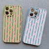 Colorful Striped Minimalist INS Small Floral Pattern Phone Case For iPhone 17 16 14 15 Pro Max Plus 11 13 Mini 12 Pro Max Covers