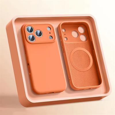 Šķidrā silikona magnētiskais maciņš iPhone 17 Air 16 15 14 Plus 13 12 Pro Max, matēts vāciņš kameras aizsardzībai