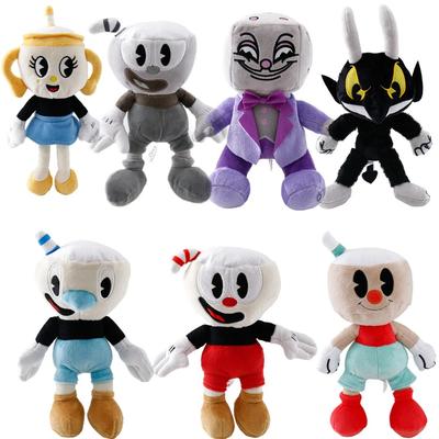 25cm Abenteuerspiel Cuphead Plüschtier Mugman Der Teufel Legendäre Kelch Plüschtiere Spielzeug für Kinder Geschenke Weihnachtsgeschenk