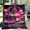 Buddha Sakyamuni Buddhisme Tro Religion Blødt Plys Tæppe, Flanel Tæppe Kastetæppe til Stue Soveværelse Seng Sofa Bed