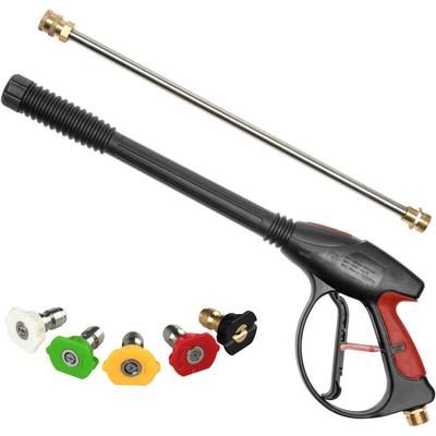 Hochdruckreiniger Maschine Hochdruckreiniger Kraft Sprühstrahl- 4000Psi mit 19 Verlängerung Ersatz Sprühlanze 5 Schnellwechsel-Düsen für