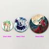32/44/58mm Cute Cartoon Figure Miku Brooches Cosplay Singer Exquisit Badge for Collar Backpack Hat Accessory Handmade Pin Gift