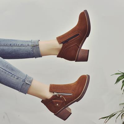 Damen Stiefeletten Damen Schuhe Damen Niedrige Blockabsätze Pumps Matin Schuhe Frühling Herbst Stiefeletten Zapatos Mujer Vintage 365