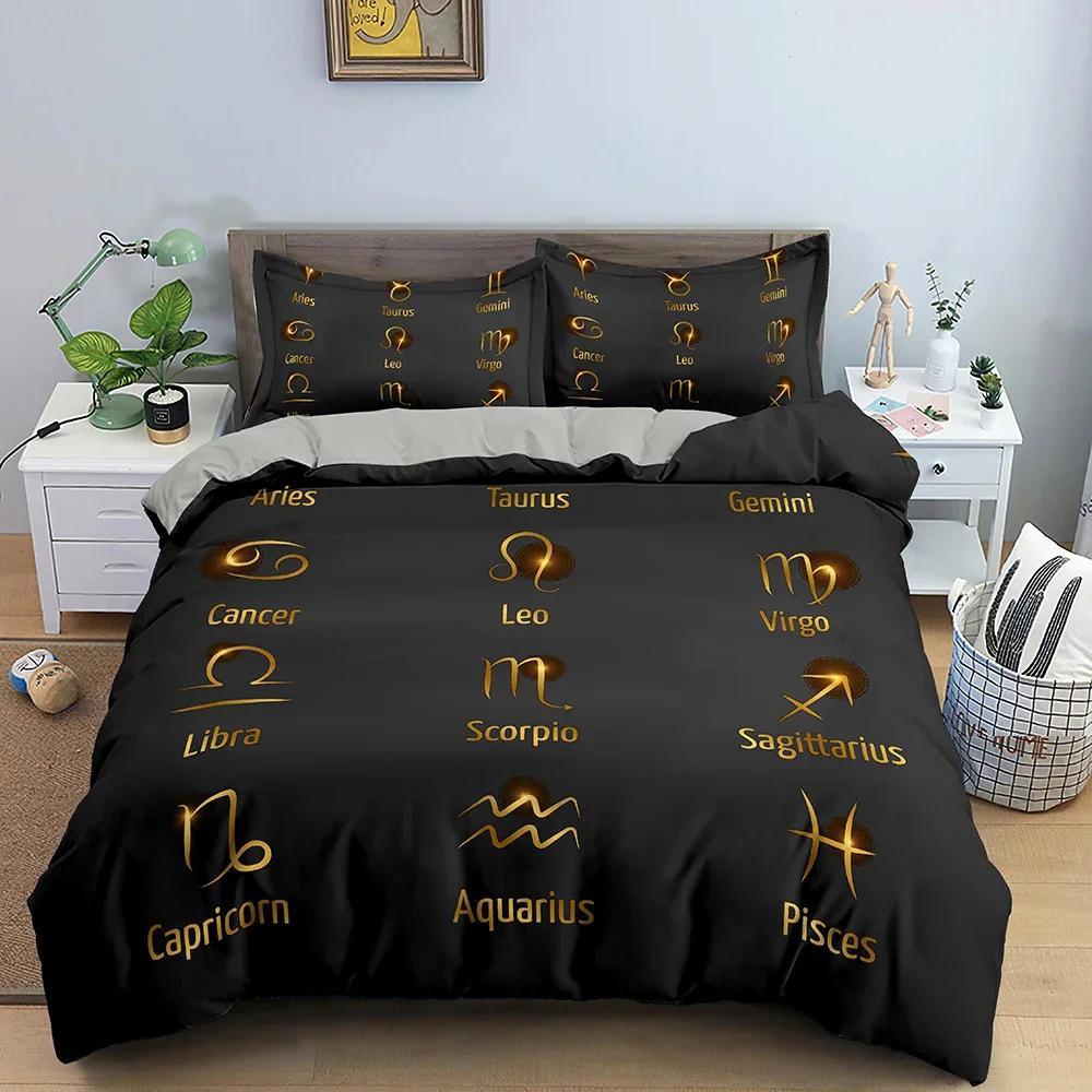 Comforter Psychedelic Constellation Bedding Set For Bedroom Astrological Comforter S Us/Eu/Au Single Double 2/3Pcs