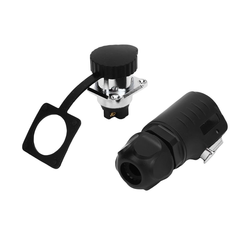 25A 4 Pin Pin and Socket IP68 Male and Female Aviation Wire Connector with   Flange Seat, Industrial Water Proof Connector, Function